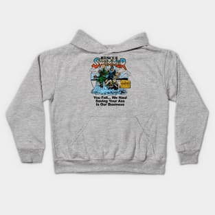 You Fall We Haul, Saving Your Ass Is Our Business (Back) Kids Hoodie